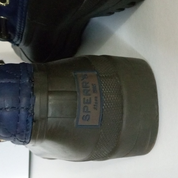 Sperry Gosling Duck Boot Women's size US 8 Navy Brown  Pre-owned - Picture 4 of 8